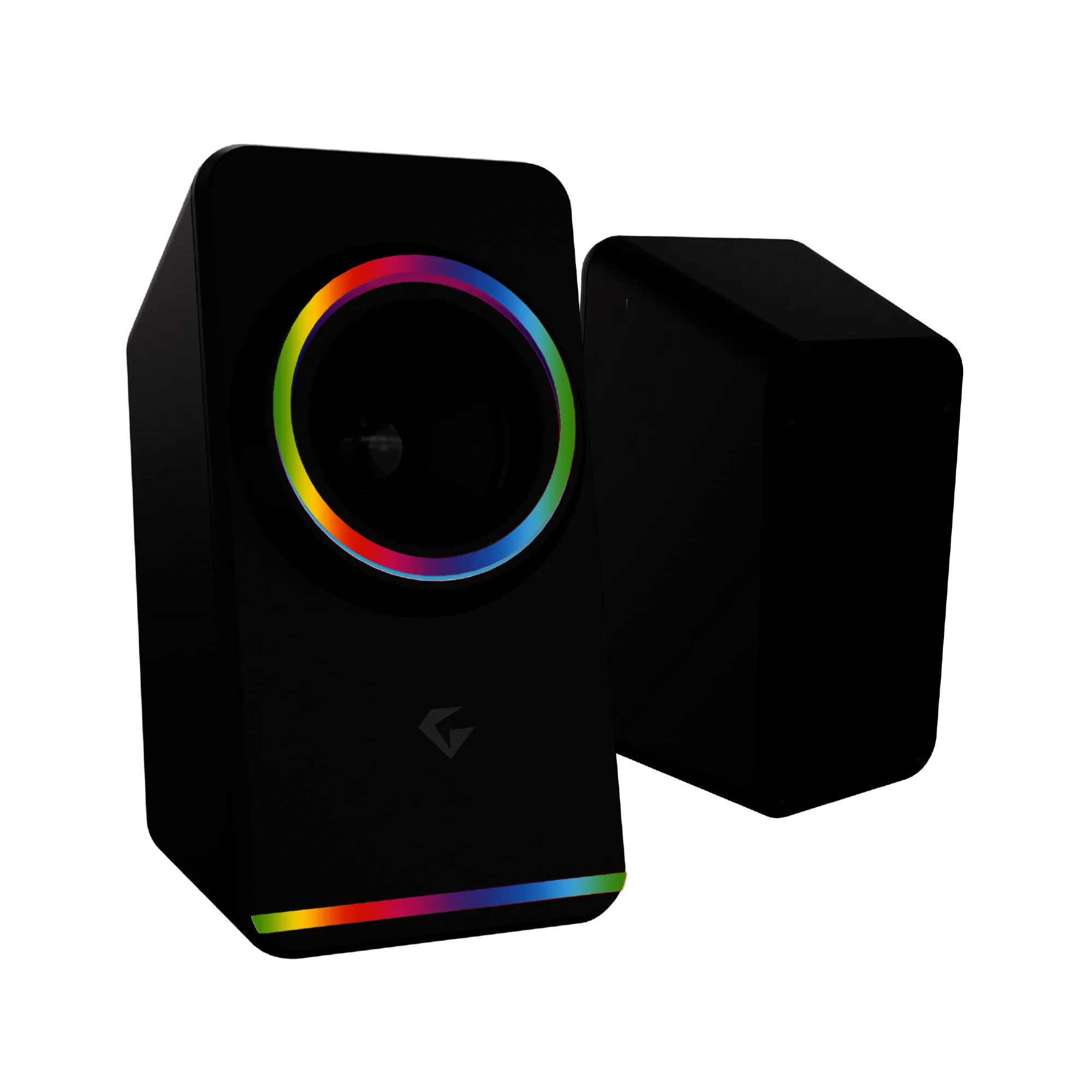  Alya RGB Kablolu 6W Ses Ayar Butonlu Oyuncu Hoparlörü Siyah thumbnail 2