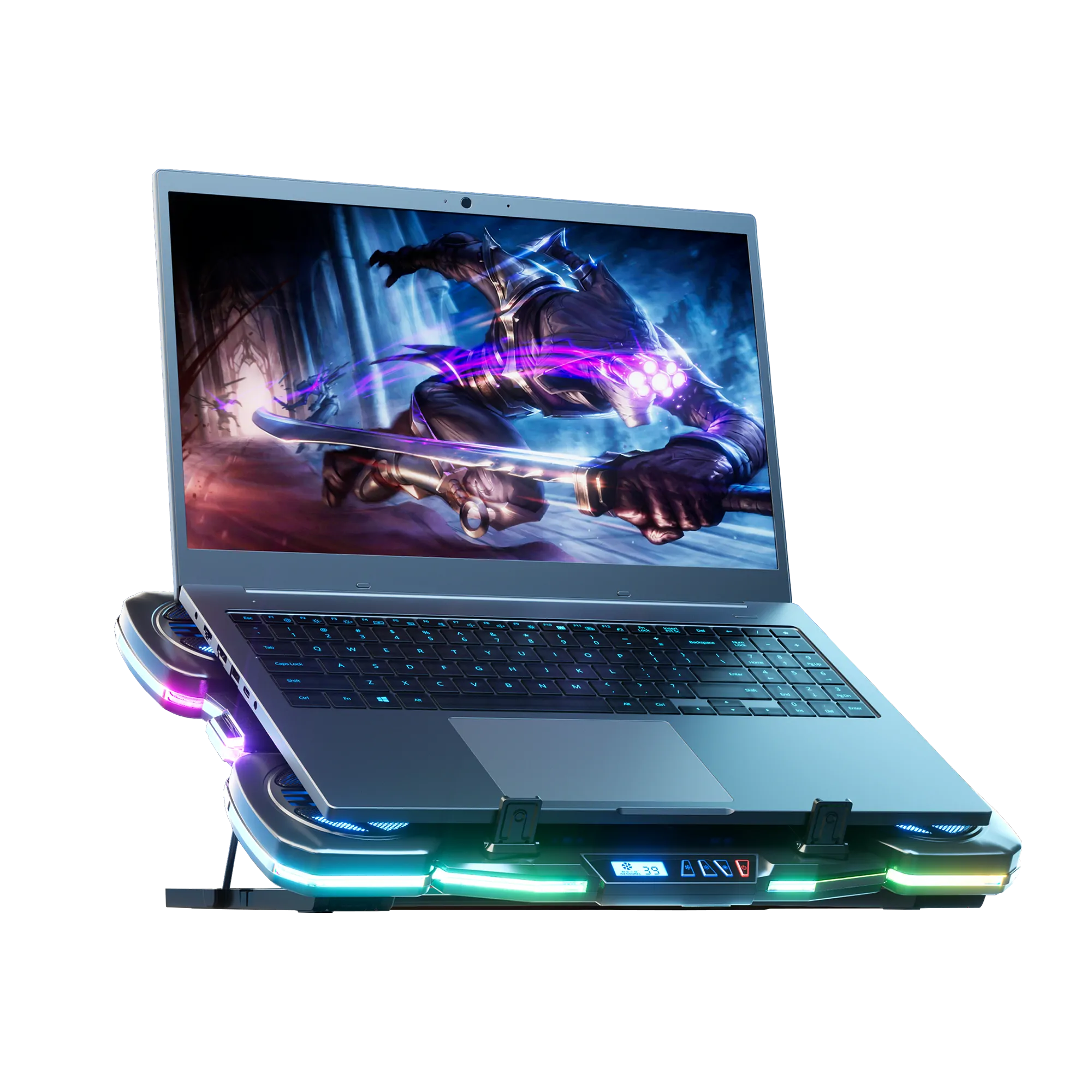 Eagle Vortex K11 RGB 11 Fanlı 10 RGB Modlu 9-17.3'' Notebook Soğutucu thumbnail 3