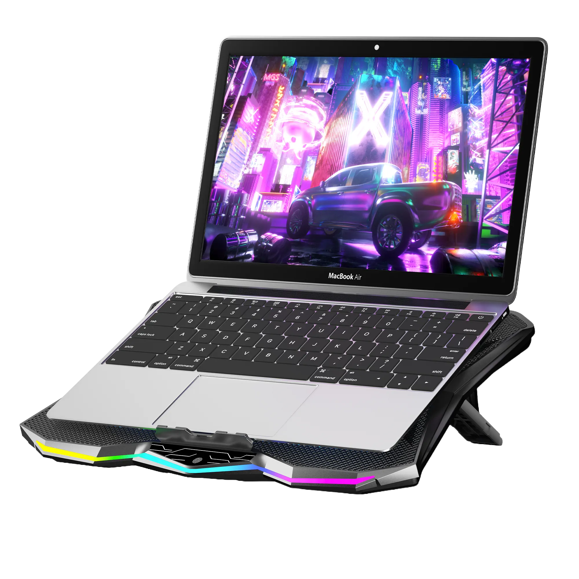 Frostcore X8 RGB 8 Fanlı 10 RGB Modlu  9-17’’ Notebook Soğutucu thumbnail 3