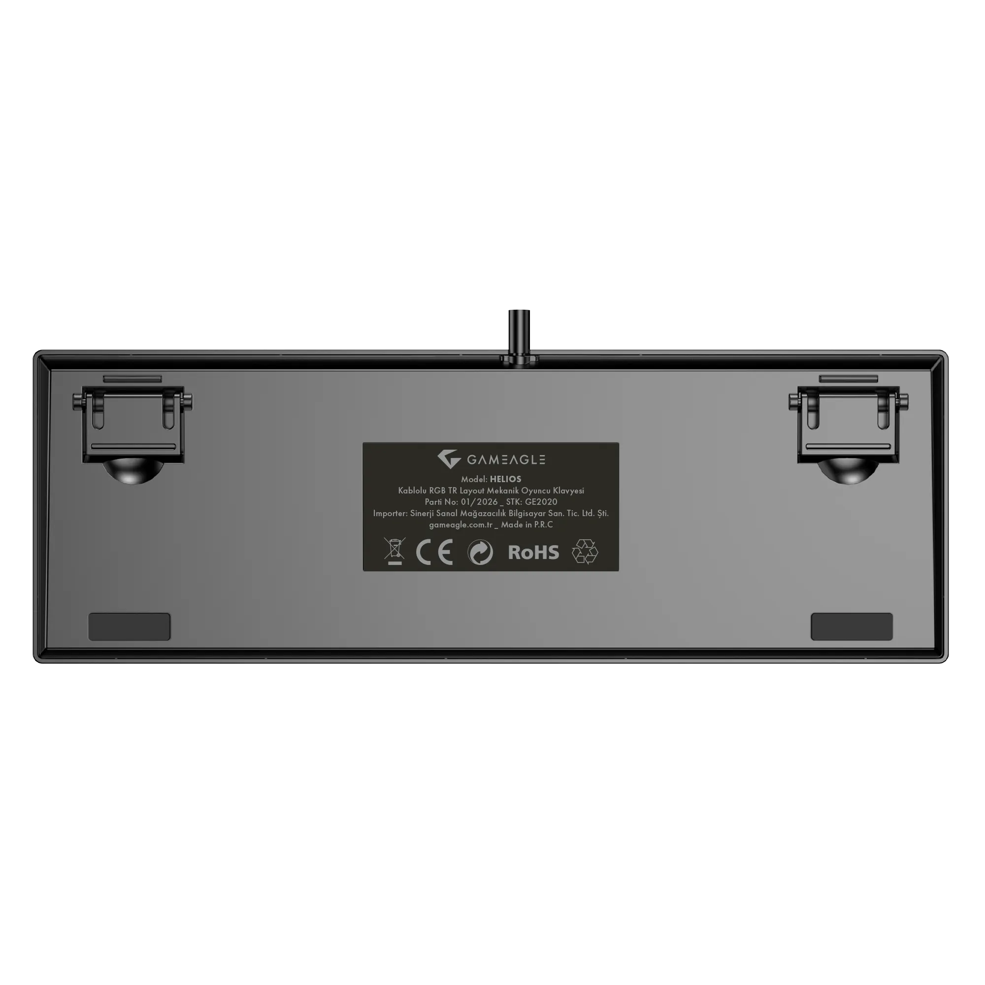 Helios RGB Kablolu Bilek Destekli Mekanik Oyuncu Klavyesi Siyah thumbnail 6