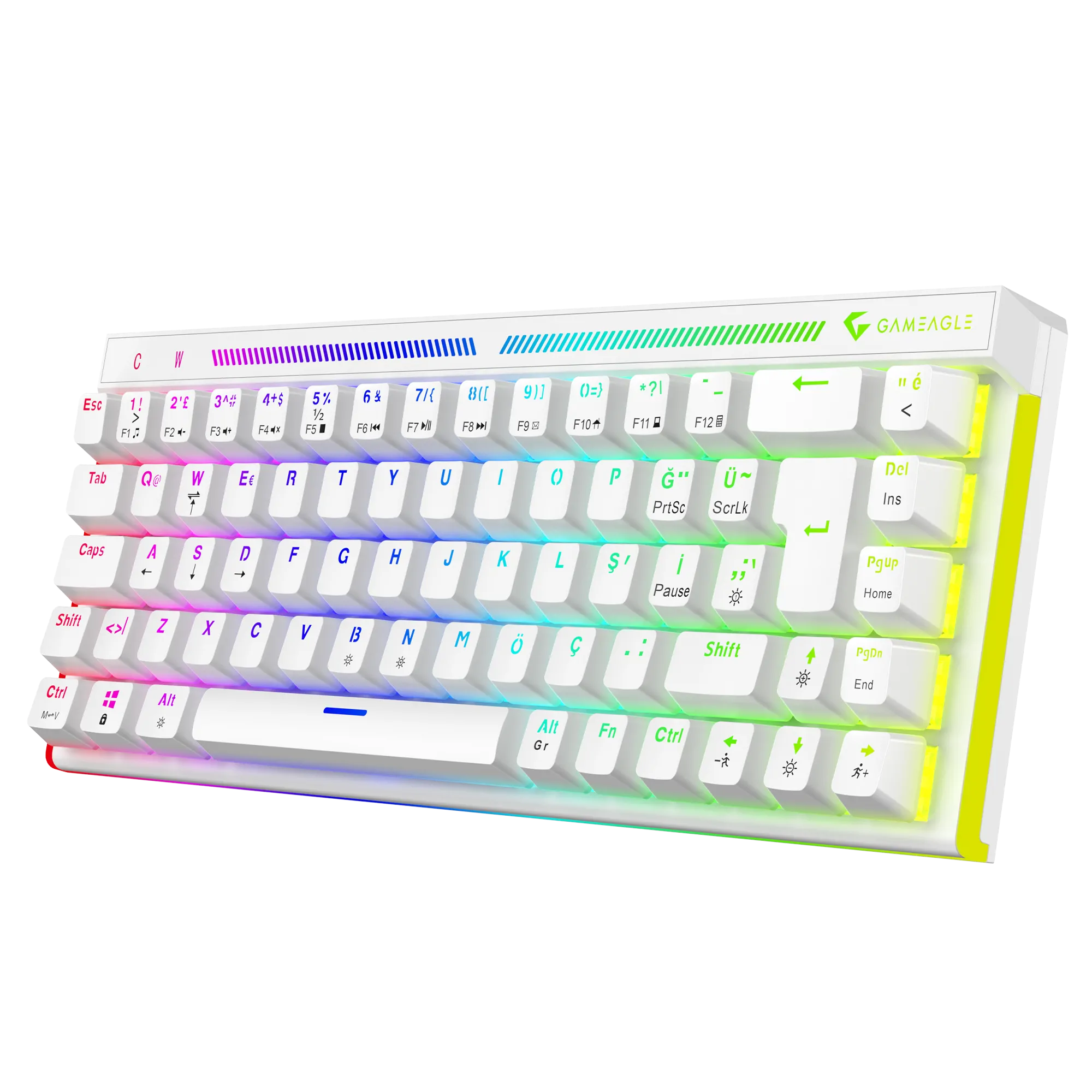 Nebula RGB Kablolu Full Anti-Ghosting Mekanik Oyuncu Klavyesi Beyaz