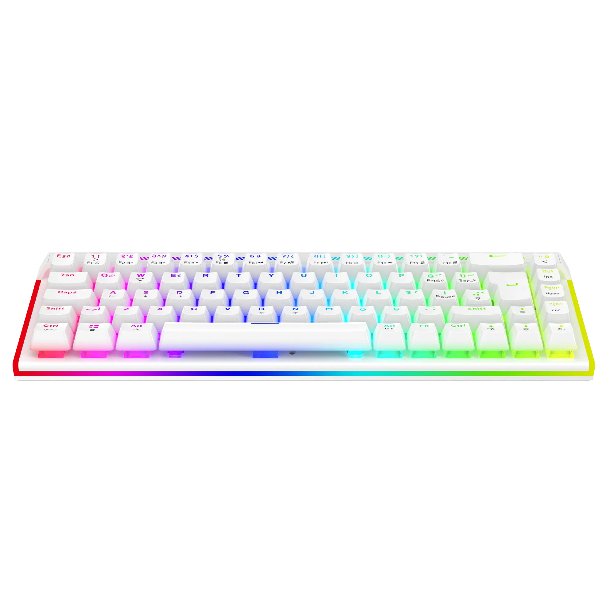 Nebula RGB Kablolu Full Anti-Ghosting Mekanik Oyuncu Klavyesi Beyaz thumbnail 3