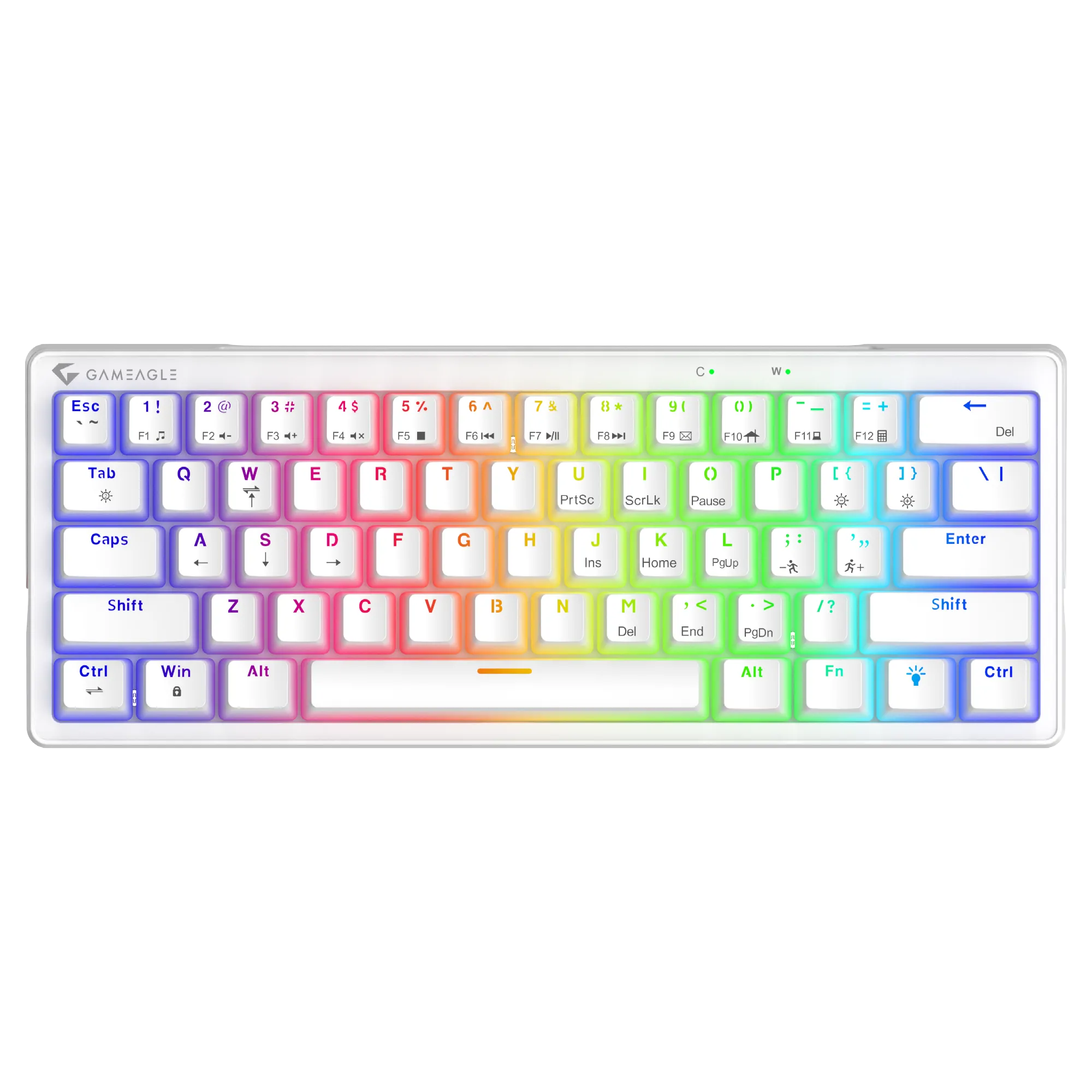 Poseidon RGB Kablolu Full Anti-Ghosting Mekanik Oyuncu Klavyesi Beyaz thumbnail 2