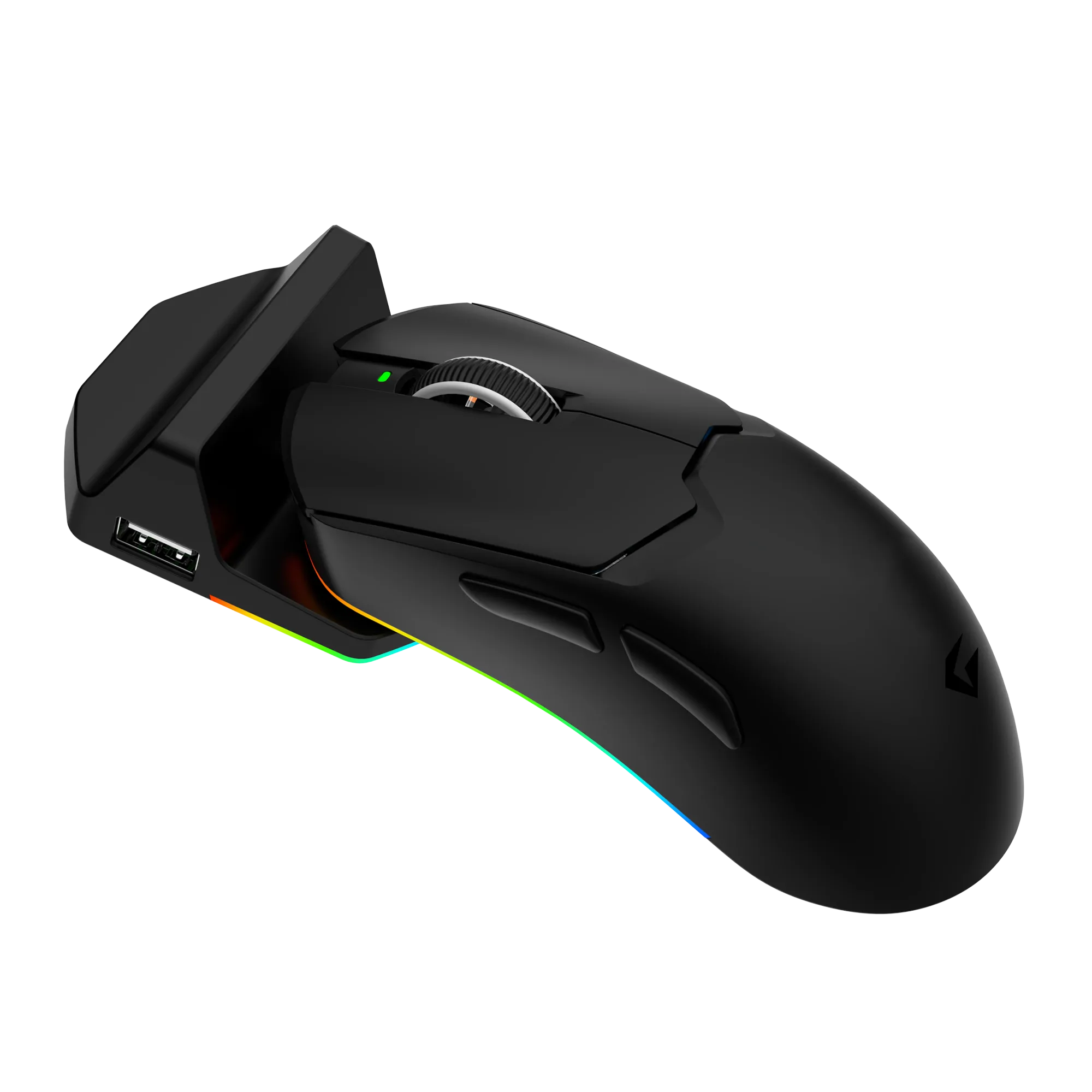 Tracker Pro RGB Kablosuz 69gr 1KHz 12000DPI Oyuncu Mouse Siyah thumbnail 2